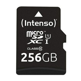 Micro SD Memory Card with Adaptor INTENSO 3423492 256 GB Black