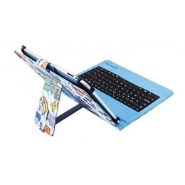 Bluetooth Keyboard with Support for Tablet PIXEL GAMER Spanish Qwerty 10,1