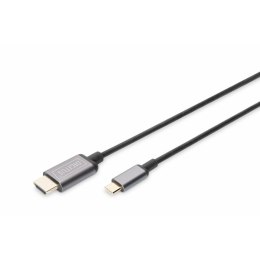 HDMI Cable Digitus DIGITUS Cable adaptador de vídeo USB-C™ - HDMI®, UHD 4K / 30 Hz Grey 1,8 m