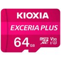 Micro SD Memory Card with Adaptor Kioxia Exceria Plus Pink Class 10 UHS-I U3 - 256 GB