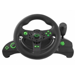 Racing Steering Wheel Esperanza EGW102 Pedals Green PC PlayStation 3