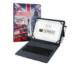 Case for Tablet and Keyboard Subblim Funda con Teclado Micro USB - USB C KEYTAB USB 10,1