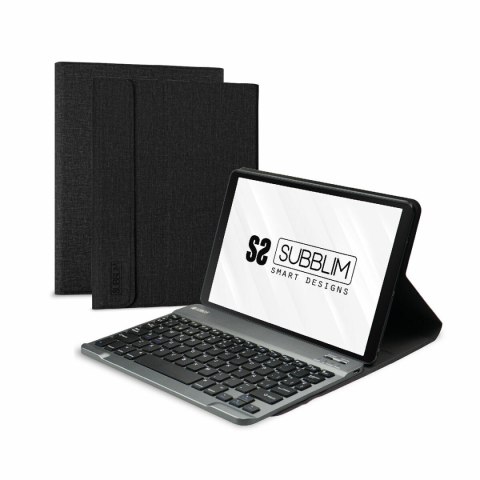Case for Tablet and Keyboard Subblim SUBKT3-BTL300 Black Spanish Qwerty QWERTY 10,6"