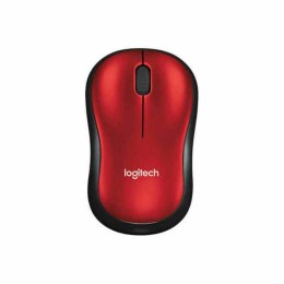 Wireless Mouse Logitech M185 Red Black/Red