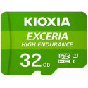 Micro SD Memory Card with Adaptor Kioxia Exceria High Endurance Class 10 UHS-I U3 Green - 64 GB