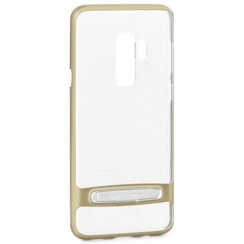 Mercury Dream Bumper - Case for Samsung Galaxy S9+ with metal stand (Gold)