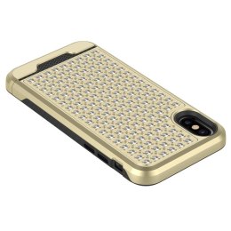 Zizo Star Diamond Hybrid Cover for iPhone X (Gold/Black)