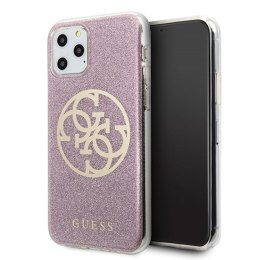 Guess Circle Glitter 4G - Case for iPhone 11 Pro Max (różowy)