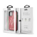 Karl Lagerfeld Double Layers Tempered Glass Signature Glitter Case for iPhone 11 Pro (Red)