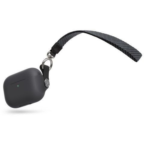 Moshi Pebbo Case for AirPods Pro with Detachable Wrist Strap and LintGuard™ Protection - Shadow Black