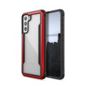X-Doria Raptic Shield - Aluminum case for Samsung Galaxy S21 (Antimicrobial protection) (Red)