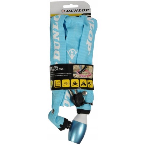 Dunlop - Bicycle Lock with Chain Lock 120cm (Blue)