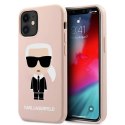 Karl Lagerfeld Fullbody Silicone Iconic - Case iPhone 12 Mini (Light Pink)