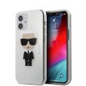 Karl Lagerfeld Iconik Glitter - Case for iPhone 12 Mini (Silver)