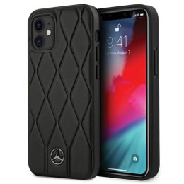 Mercedes Leather Wave Line - Case for iPhone 12 mini (black)