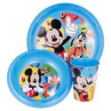 Mickey Mouse - Set of dishes (plate, bowl, mug 260 ml) (blue)