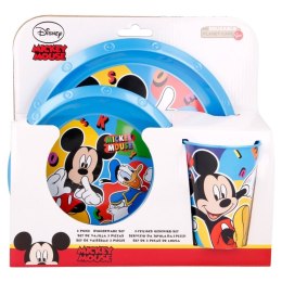 Mickey Mouse - Set of dishes (plate, bowl, mug 260 ml) (blue)
