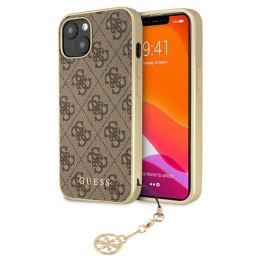 Guess 4G Charms Collection - Case for iPhone 13 (Brown)