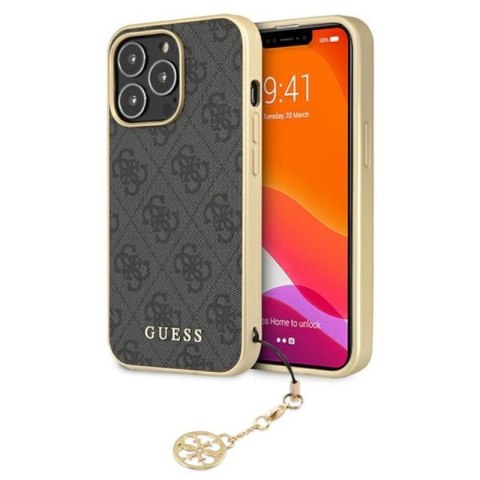 Guess 4G Charms Collection - Case for iPhone 13 Pro Max (Grey)