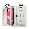 Karl Lagerfeld PU Leather Karl & Choupette Embossed - Case for iPhone 13 Mini (Fuchsia)