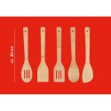 Alpina - Bamboo kitchen utensil set 5 pcs. with container (Graphite)