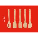 Alpina - Bamboo kitchen utensil set 5 pcs. with container (Grey)