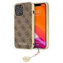 Guess 4G Charms Collection - Case for iPhone 13 Pro Max (Brown)