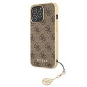 Guess 4G Charms Collection - Case for iPhone 13 Pro Max (Brown)