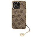 Guess 4G Charms Collection - Case for iPhone 13 Pro Max (Brown)