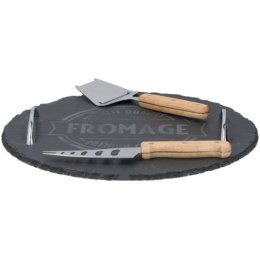Alpina - 3-piece set for serving cheese (slate, knife and slicer)
