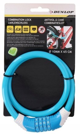 Dunlop - anti-theft bicycle lock with code (blue)