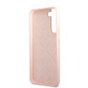 Guess Silicone Script Metal Logo - Cover for Samsung Galaxy S22+ (Pink)