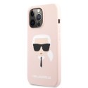 Karl Lagerfeld Silicone Ikonik Karl`s Head - Case for iPhone 13 Pro (Pink)