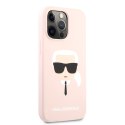 Karl Lagerfeld Silicone Ikonik Karl`s Head - Case for iPhone 13 Pro (Pink)