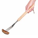 BBQ - a fork necessary for grilling, long with a wooden handle of 41 cm