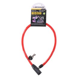 Dunlop - Cable, anti-theft bicycle lock (red)