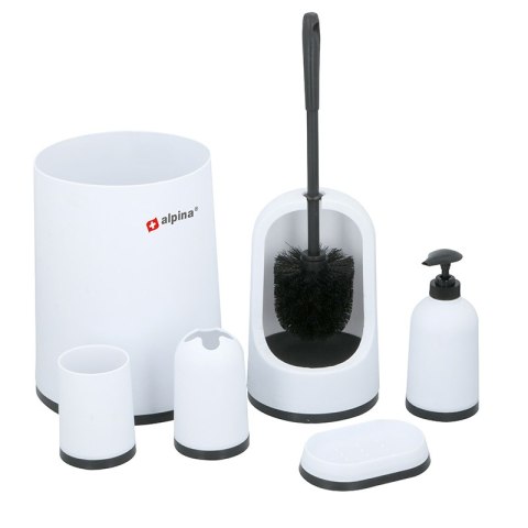 Alpina - bathroom set 6 elements (white/black)