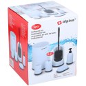 Alpina - bathroom set 6 elements (white/black)