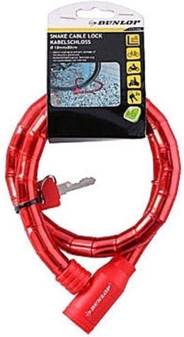 Dunlop anti-theft bicycle key lock (red)