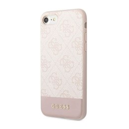 Guess 4G Bottom Stripe Collection - Case for iPhone SE (2022/2020) / 8 / 7 (Pink)