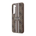 Guess 4G Printed Stripe - Case for Samsung Galaxy S23 (Brown)