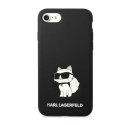 Karl Lagerfeld Silicone NFT Choupette - Case for iPhone SE (2022 / 2020) / 8 / 7 (Black)