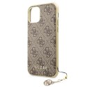 Guess 4G Charms Collection - Case for iPhone 11 (Brown)