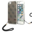 Guess 4G Print Cord - Cover for SE 2022 /SE 2020 / 7 / 8 (Brown)