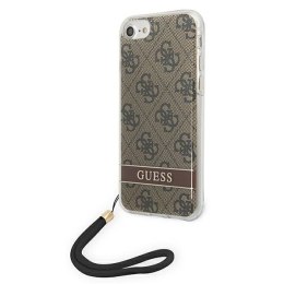 Guess 4G Print Cord - Cover for SE 2022 /SE 2020 / 7 / 8 (Brown)