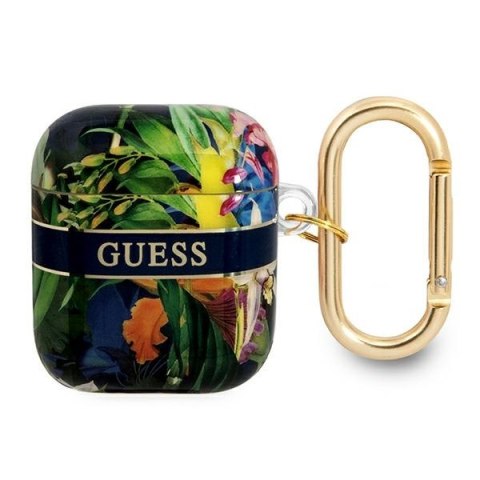 Guess Flower - Case for Airpods 1/2 gen (Blue)