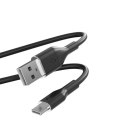 PURO ICON Soft Cable - Kabel USB-A do USB-C 1,5 m (Black)