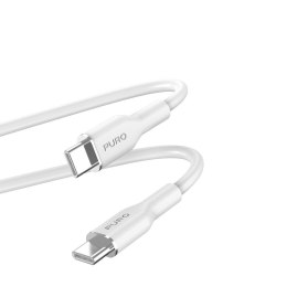 PURO ICON Soft Cable - Kabel USB-C do USB-C 1,5 m (White)