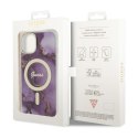 Guess Golden Marble MagSafe - Case for iPhone 14 (Purple)