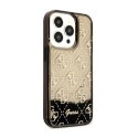 Guess Liquid Glitter Transculent 4G - Case for iPhone 14 Pro (Black)